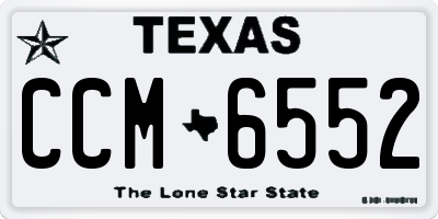 TX license plate CCM6552