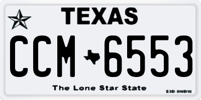 TX license plate CCM6553