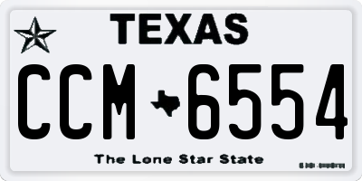 TX license plate CCM6554