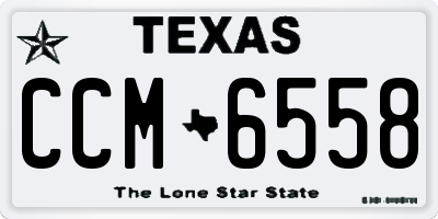 TX license plate CCM6558