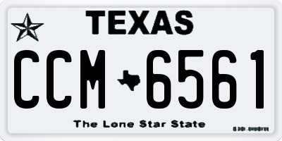TX license plate CCM6561
