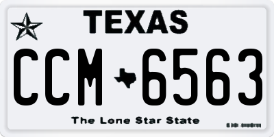 TX license plate CCM6563
