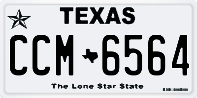TX license plate CCM6564