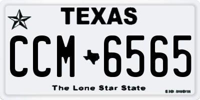 TX license plate CCM6565