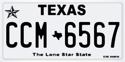 TX license plate CCM6567