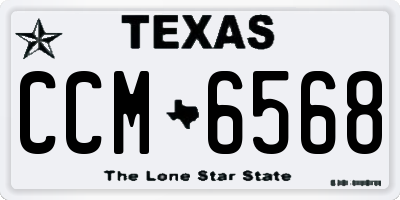 TX license plate CCM6568