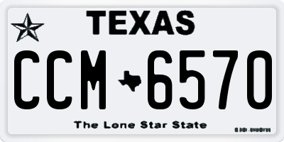 TX license plate CCM6570