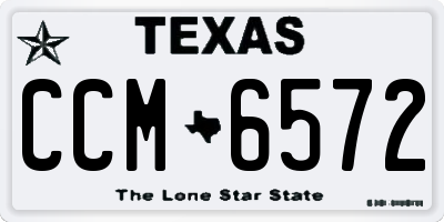 TX license plate CCM6572