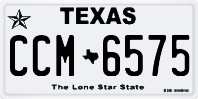 TX license plate CCM6575