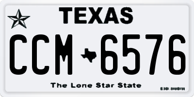 TX license plate CCM6576