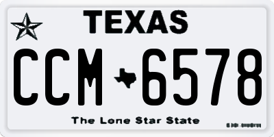 TX license plate CCM6578