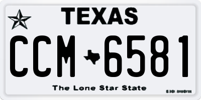 TX license plate CCM6581