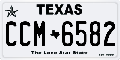 TX license plate CCM6582
