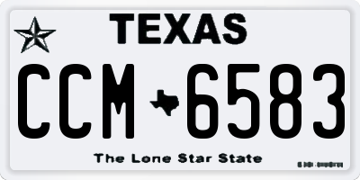 TX license plate CCM6583
