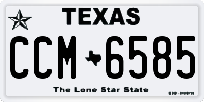 TX license plate CCM6585