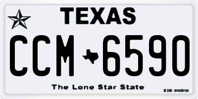 TX license plate CCM6590