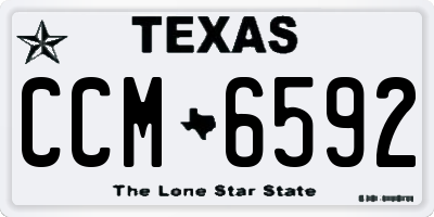 TX license plate CCM6592