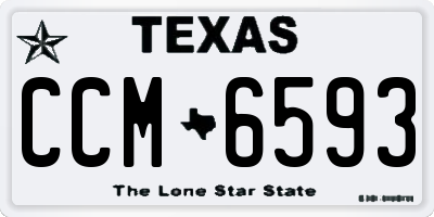 TX license plate CCM6593