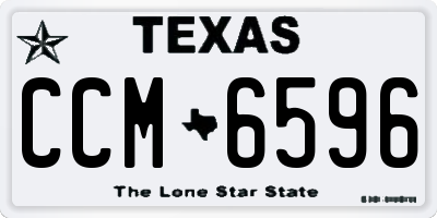TX license plate CCM6596