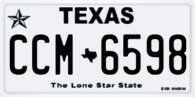 TX license plate CCM6598