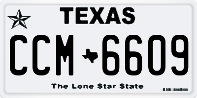 TX license plate CCM6609