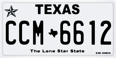 TX license plate CCM6612