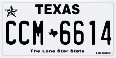 TX license plate CCM6614