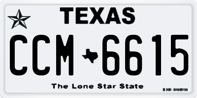 TX license plate CCM6615