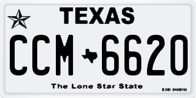 TX license plate CCM6620
