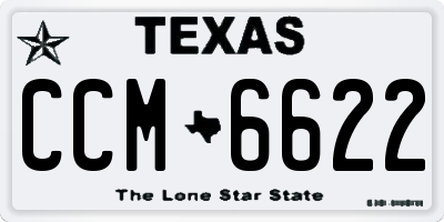 TX license plate CCM6622