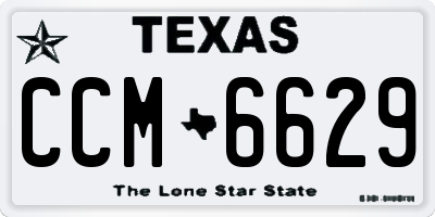 TX license plate CCM6629