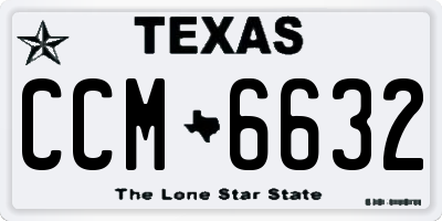 TX license plate CCM6632