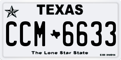 TX license plate CCM6633