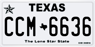 TX license plate CCM6636