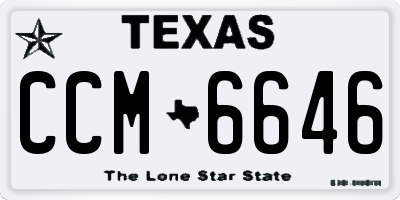 TX license plate CCM6646