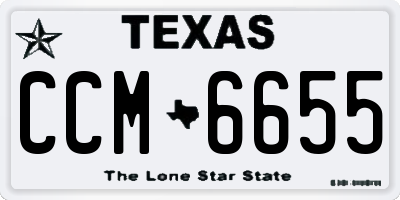 TX license plate CCM6655