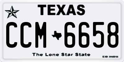 TX license plate CCM6658