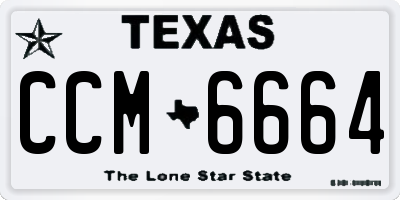 TX license plate CCM6664