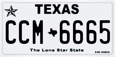 TX license plate CCM6665
