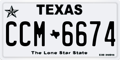TX license plate CCM6674