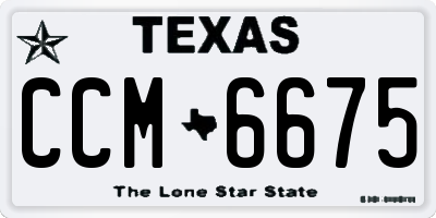 TX license plate CCM6675
