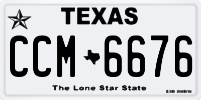 TX license plate CCM6676