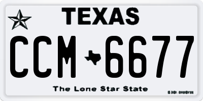 TX license plate CCM6677