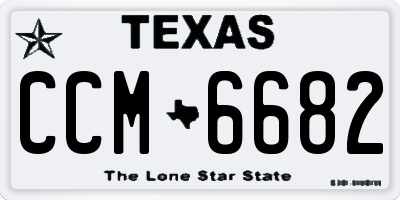 TX license plate CCM6682