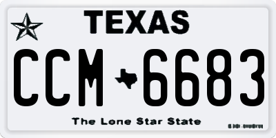TX license plate CCM6683