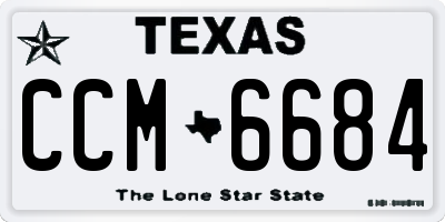 TX license plate CCM6684