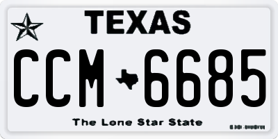 TX license plate CCM6685