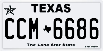 TX license plate CCM6686