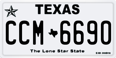 TX license plate CCM6690
