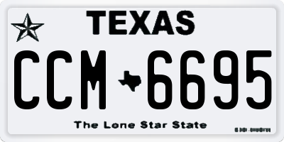 TX license plate CCM6695